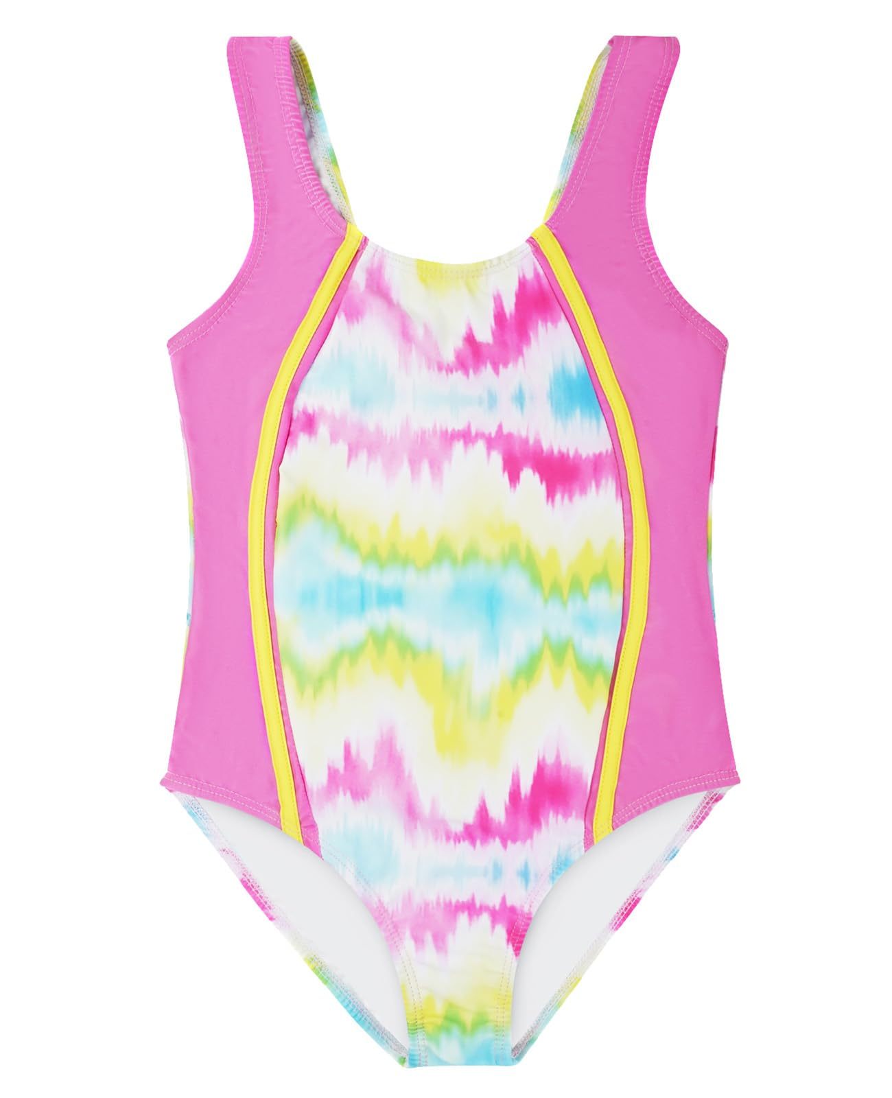 Gogokids Girls One Piece Swimsuit Kids Sleeveless Beach Suit Quick Drying with UPF 50+, Age 2-7